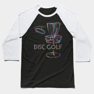 Disc Golf Retro Design Baseball T-Shirt